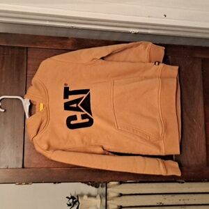 Cat boys size 5 brown logo hoodie